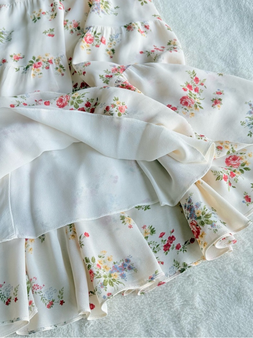 Reformation Aviva Ivory Floral Sleeveless Midi Dress XS (0) - Picture 6 of 10